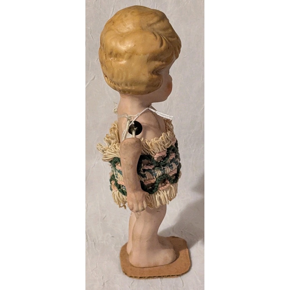 Bisque Kewpie Style Doll Google Side Eyes Flapper Japan Articulated Arms 8" Vtg - Picture 5 of 16